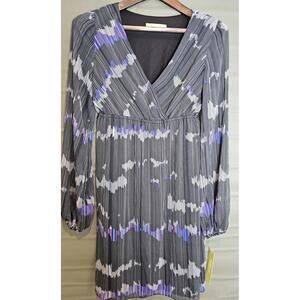 NWT Gianni Bini Dress Gray Womens Size 4 Prussian Chic